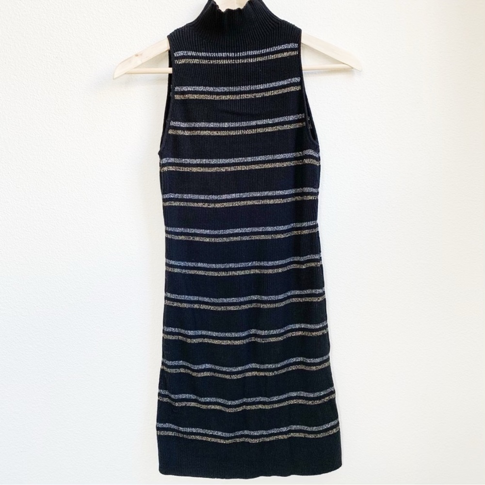 SOLD Chaser | Mock Neck Metallic Sweater Dress - Picture 3 of 5